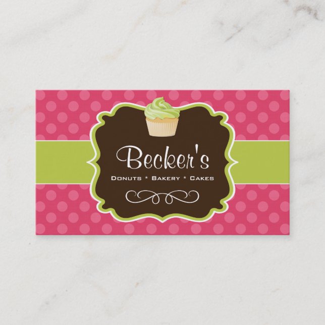 Cute and Whimsical Bakery Business Card (Front)