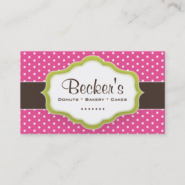 Cute and Whimsical Bakery Business Card (Front)
