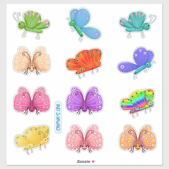 Cute and Whimsical Butterflies  (Sheet)