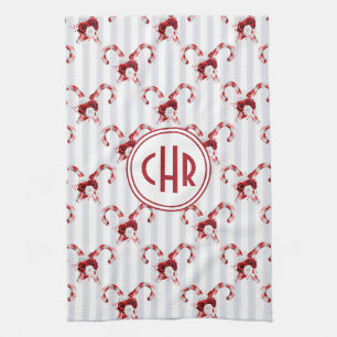 Cute and Whimsical Candy Cane Kitchen Towel