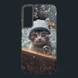 Cute and Whimsical Cat in Bath Phone Samsung Galaxy Case<br><div class="desc">Too cute. A little cat in a bubble bath with a kind of perplexed look. A fun phone case for your galaxy phone,  or you can transfer the design too.</div>