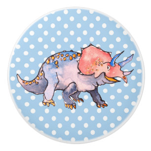Cute and Whimsical Dinosaurs Ceramic Knob