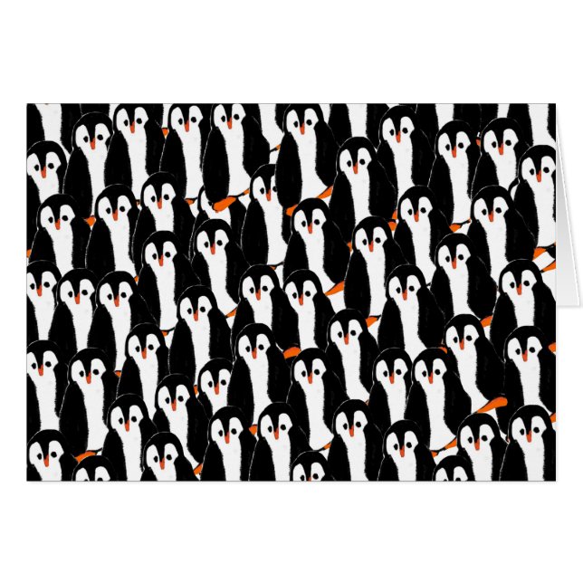Cute and Whimsical Piles of Penguins (Front Horizontal)