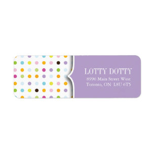 Cute and Whimsical Polk a Dot Address Labels