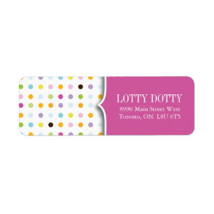 Cute and Whimsical Polk a Dot Address Labels