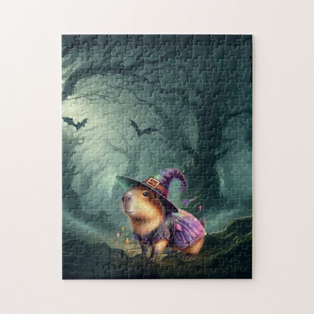 Cute and Witchy Halloween Capybara  Jigsaw Puzzle (Vertical)