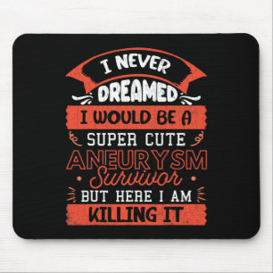 Cute Aneurysm Survivor Brain Surgery Awareness Gra Mouse Pad