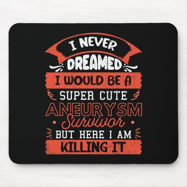 Cute Aneurysm Survivor Brain Surgery Awareness Gra Mouse Pad (Front)