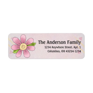 Cute Angel Antics Whimsy Flower Address Labels