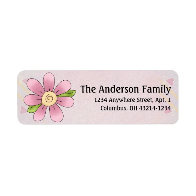 Cute Angel Antics Whimsy Flower Address Labels (Front)