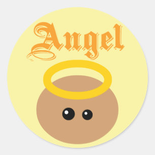 Cute Angel Classic Round Sticker