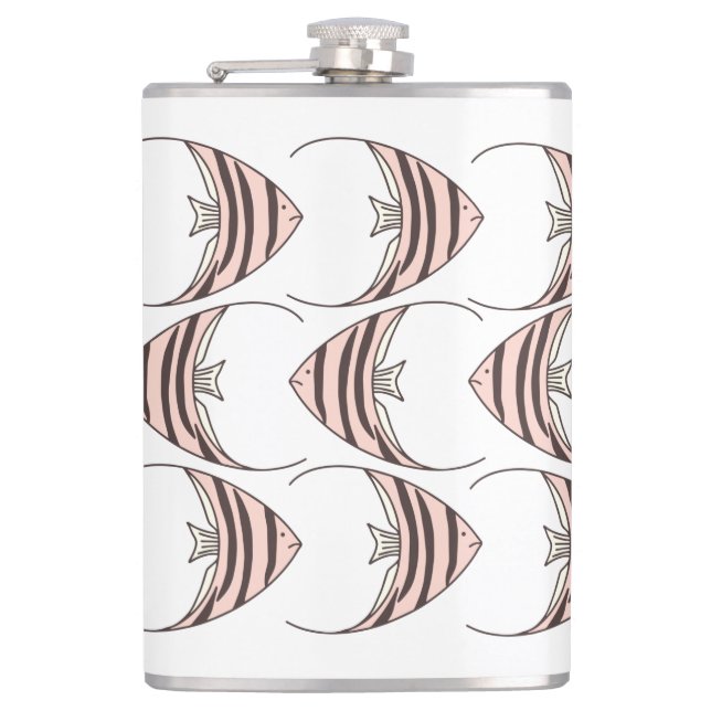 Cute Angel Fish Hip Flask (Front)