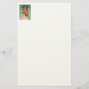 Cute Angel In Pink Dress Stationery
