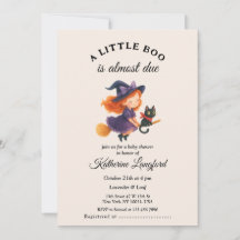 Cute Angel on the Way Halloween Baby Shower