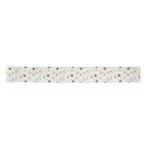 Cute Angels and Stars Watercolor Pattern Tote Bag Satin Ribbon