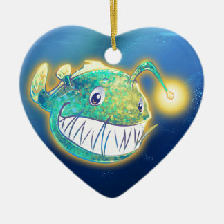 Cute Angler Fish Ceramic Ornament