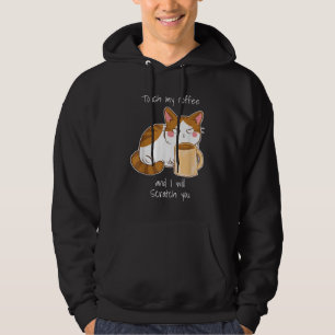 Cute Angry Cat Coffee Monday Caffeine Hoodie