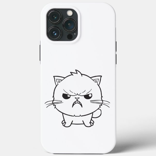 Cute angry cat hissing. Case-Mate iPhone case (Back)