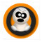 Cute Angry Ghost Orange Halloween Poster