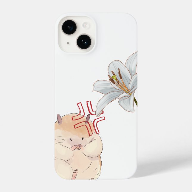 cute angry hamster iPhone case (Back)