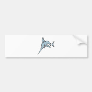 Cute Angry Mad Swordfish Custom Shirt Bumper Sticker