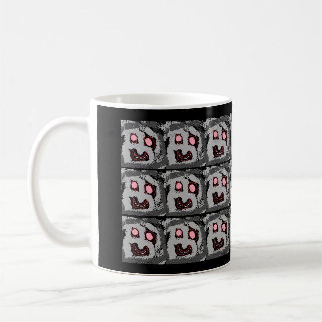 Cute Angry Monster  Coffee Mug (Left)