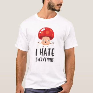 Cute Angry Mushroom - Funny Mushroom T-Shirt