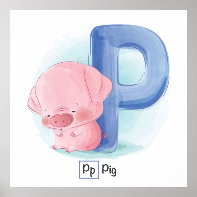 Cute Animal Alphabet Poster (Front)