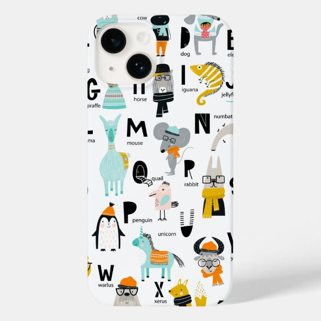 Cute Animal Alphabet | Some Have Hats Case-Mate iPhone Case (Back)
