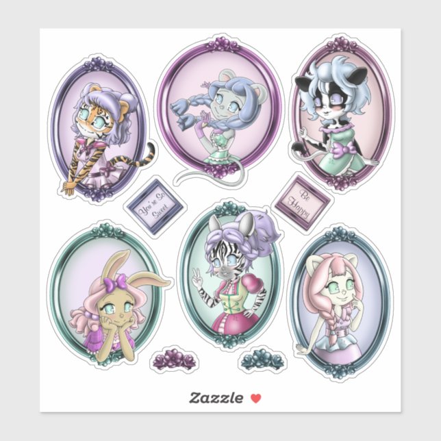 Cute Animal Anime Girl Kawaii (Sheet)
