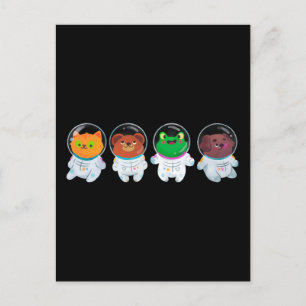 Cute Animal Astronauts Postcard