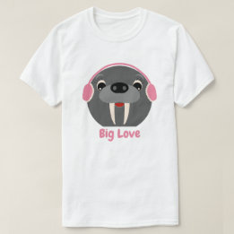 Cute Animal 'Big Love' Walrus T-shirt
