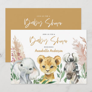 Cute animal botanical floral safari script