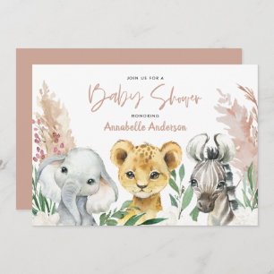 Cute animal botanical floral safari script
