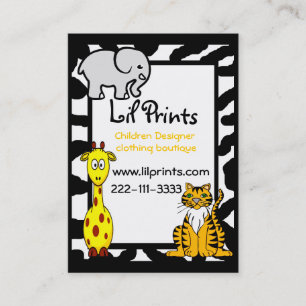 Cute Animal Boutique Business Card Tag