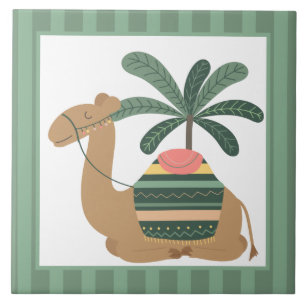cute animal camel decor crafting ceramic tile