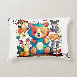 Cute Animal cartoon new i am cute Accent Pillow