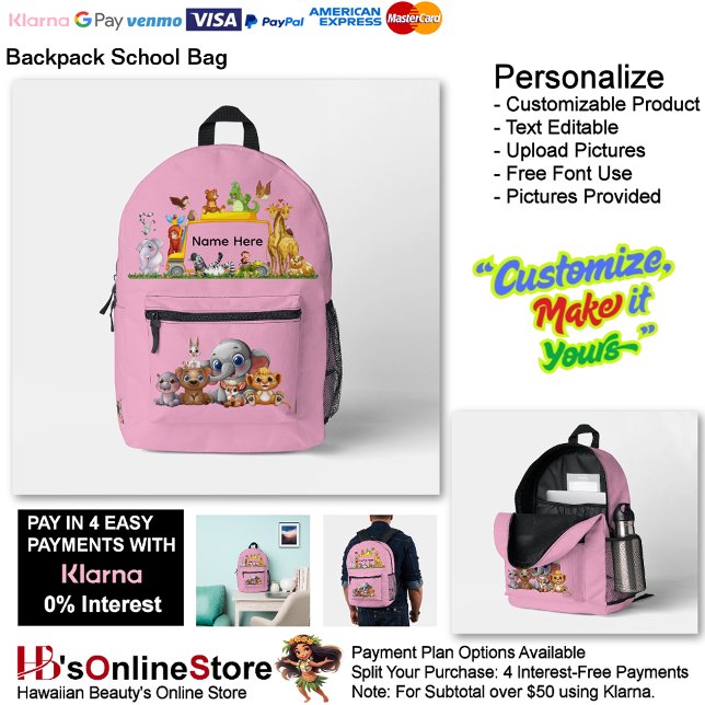 Cute Animal Cartoon School Supplies Backpack Bag 1 (Cute Animal Cartoon School Supplies Backpack Bag 1.)