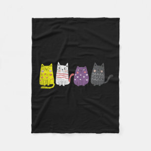 Cute Animal Cat Gift Non Binary Pride Agender Non Fleece Blanket