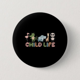 Cute Animal Child Life Specialist Play Therapy Ped 2 Inch Round Button