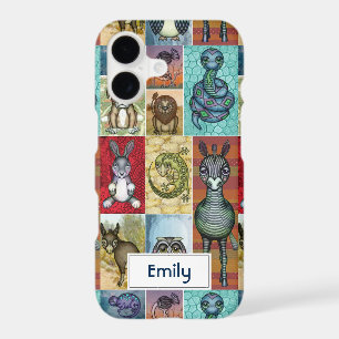 Cute Animal Collage Folk Art Design Personalized