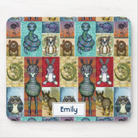 Cute Animal Collage Folk Art Design Personalized