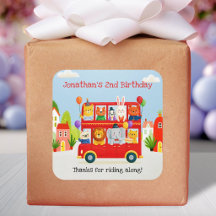 Cute Animal Double Decker Party Bus Birthday