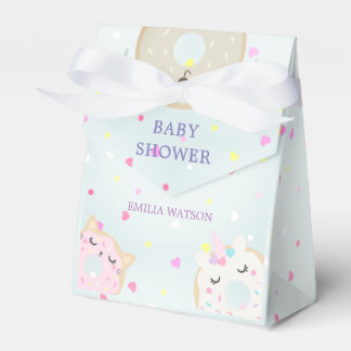 cute animal doughnuts baby shower Favour Box