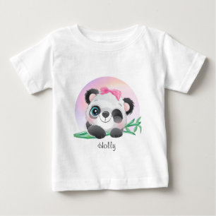 Cute Animal Friendly Panda Bamboo Baby T-Shirt