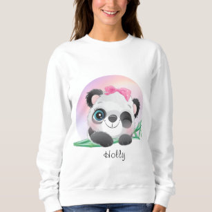 Cute Animal Friendly Panda Bamboo   Sweatshirt