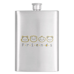 Cute animal friends face  Case-Mate iPhone case Bu Hip Flask