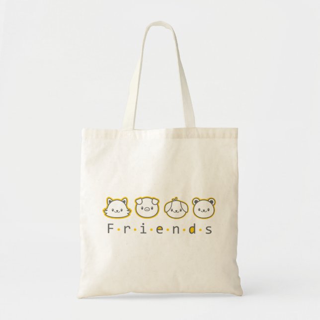 Cute animal friends face  Case-Mate iPhone case Tote Bag (Front)