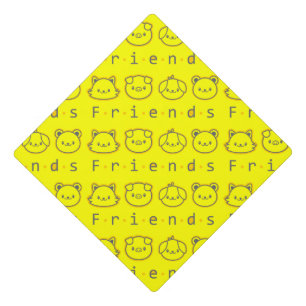 Cute animal friends face graduation cap topper