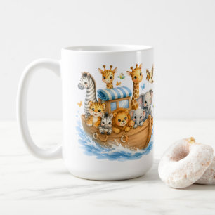 Cute Animal Friends on a Boat Kids T-Shirt Coffee Mug
